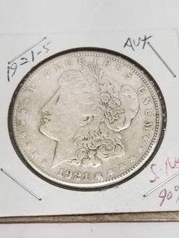 1921 S Morgan Silver Dollar Au 90% Silver