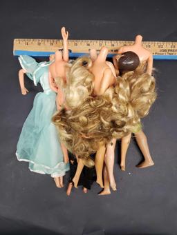 Vintage Barbie bodies and heads.