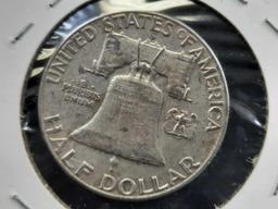 1964 Kennedy Silver Half + 1965 Franklin Silver Half Dollars, 2 Units