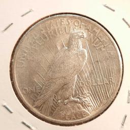 1923 Peace Dollar Frosty White Unc 90% Silver