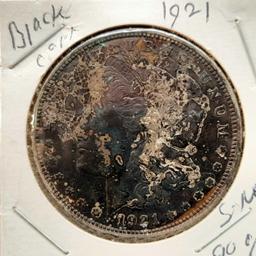 1921 Morgan Black Dollar Toned 90% Silver