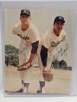 Sandy Koufax Don Drysdale Signed Photo