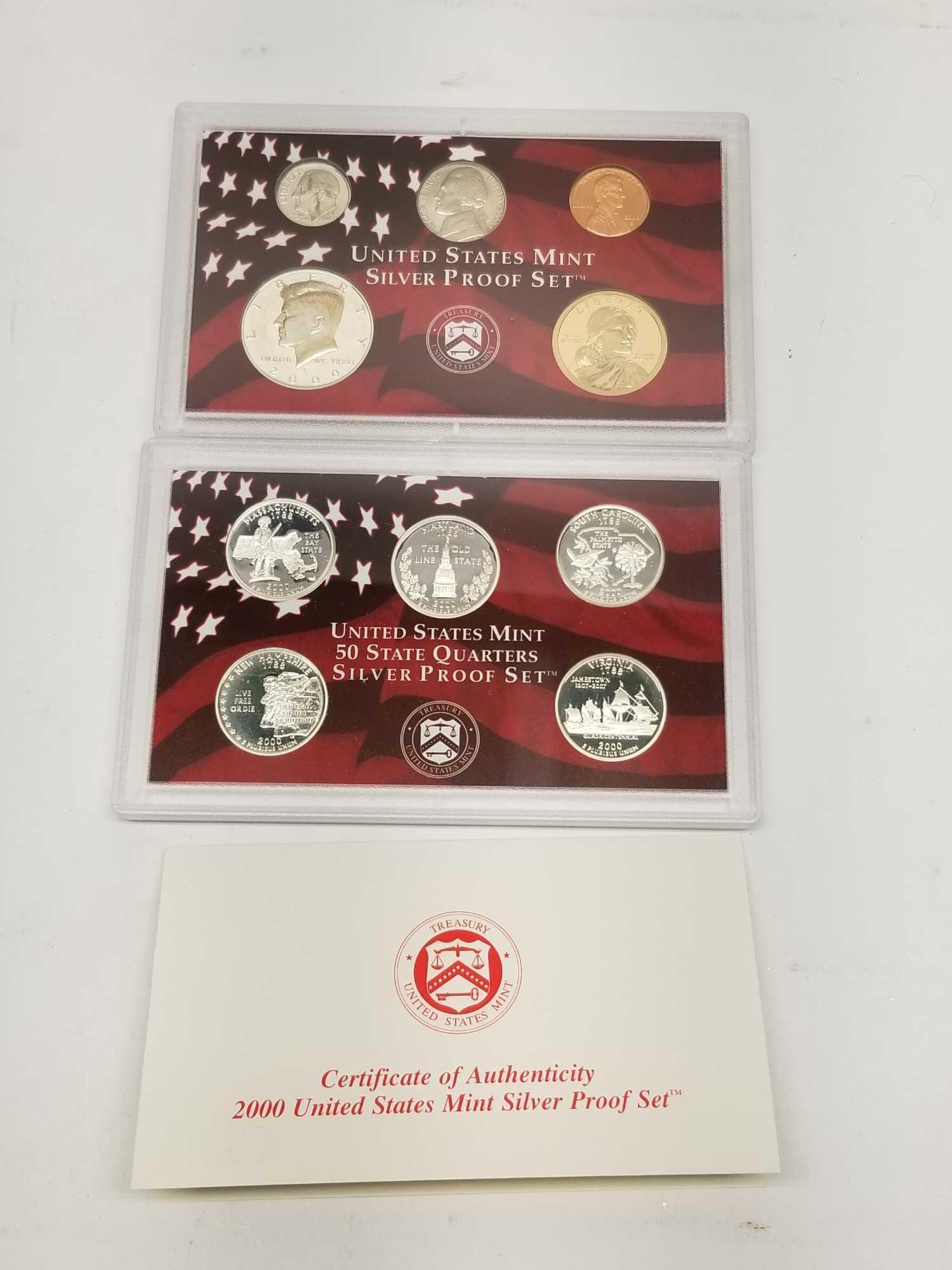 2000 US Mint Silver Proof Set 90% Silver