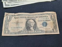 $57 Cold Hard Cash - mostly $2 bills, 1 $1 Series 1957 B