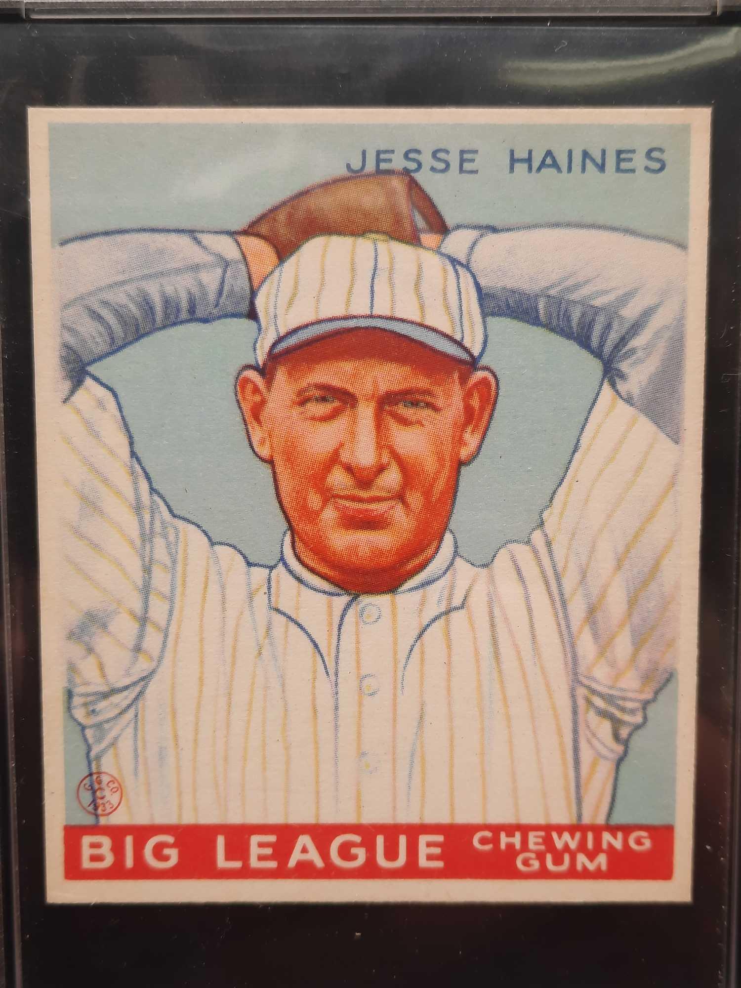 1933 Goudey #73 Jesse Haines Graded 9 Mint Pro Baseball Card