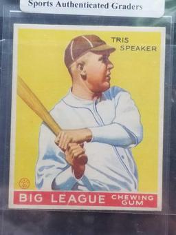 1933 Goudey #89 Tris Speaker SAG Mint 9 Graded