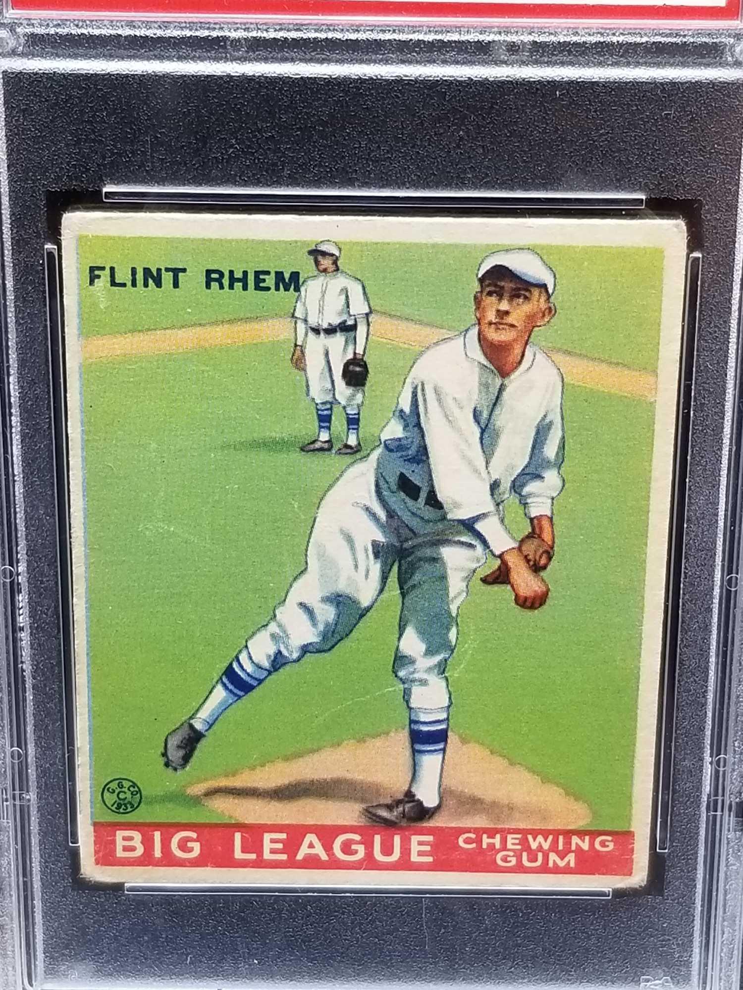 1933 Goudey Red PSA #136 Flint Rhem VG-EX4