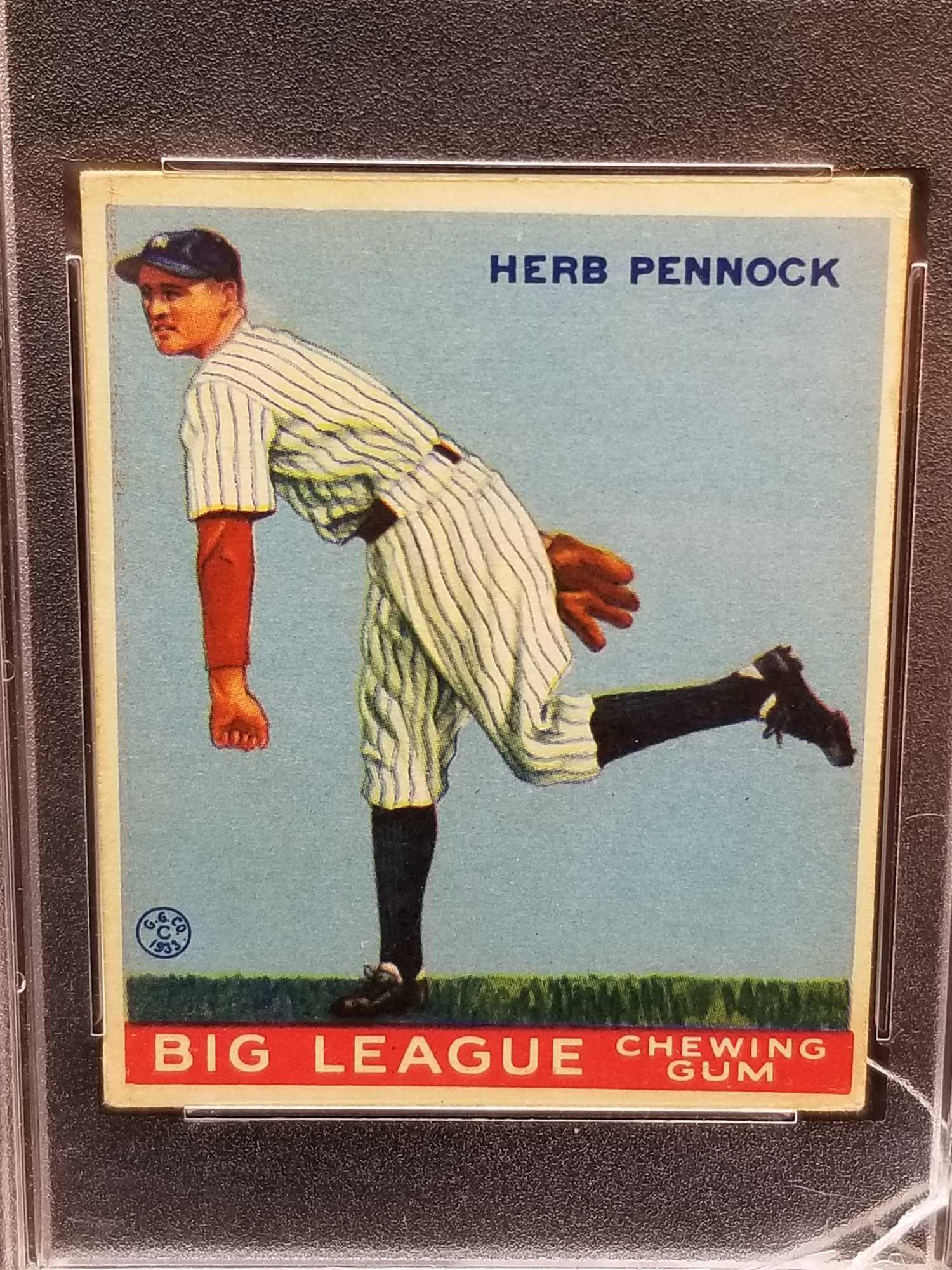 1933 Goudey Red PSA #138 Herb Pennock EX5