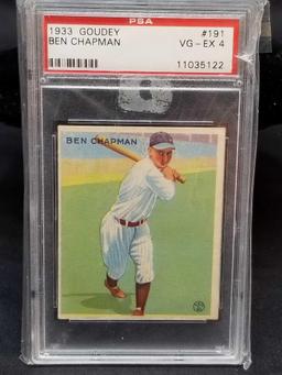 1933 Goudey Red PSA #191 Ben Chapman VG EX4