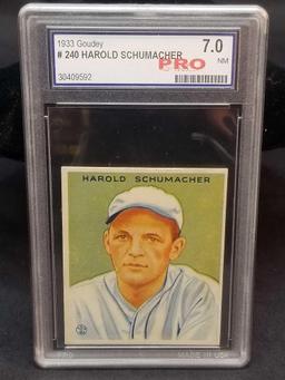 1933 Goudey Blue PSA #240 Harold Schumacher NM7