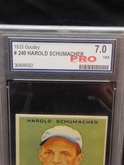 1933 Goudey Blue PSA #240 Harold Schumacher NM7