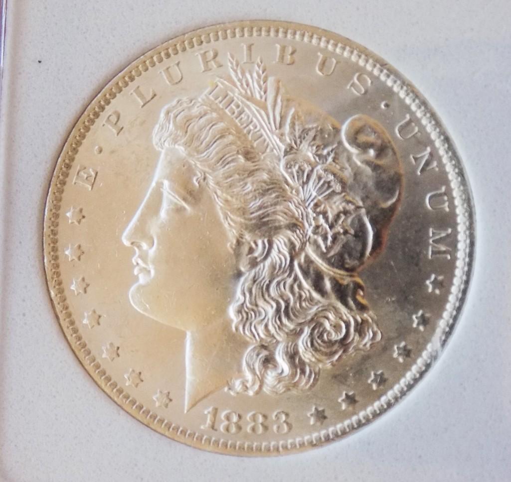 Morgan silver dollar 1883 o/o gem bud do blazing beauty 90% silver pq