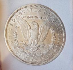 Morgan silver dollar 1896 o slabed beauty rare date au/bu slider stunner original