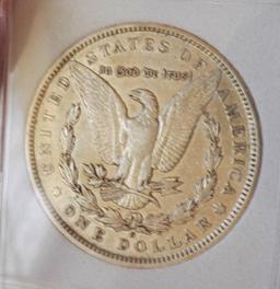 Morgan silver dollar 1896 o key date au+++ original slabed high grade beauty