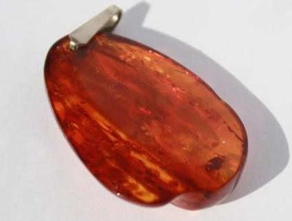 13.9ct Massive Amber Fossil Gem Stone w/ Bracelet Clip