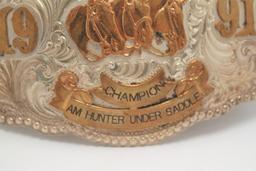 PSOHA 1991 Champion AM Hunter Under Saddle USA Made Sterling Silver Overlay