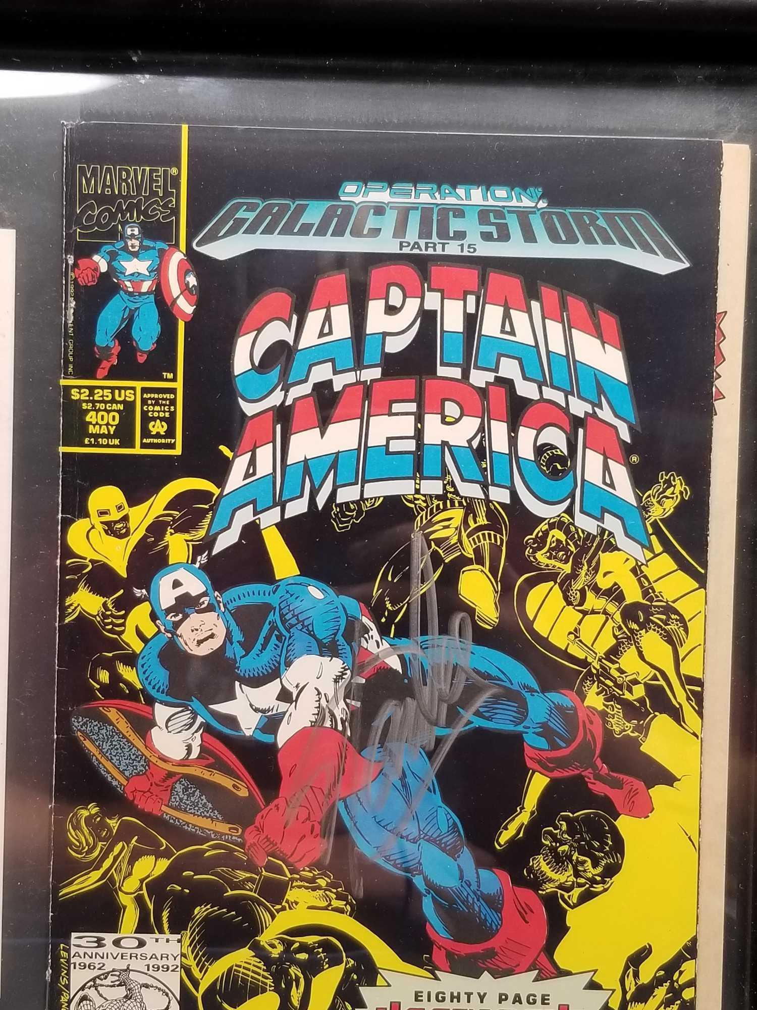 Stan Lee Signed Captain America Comic Book #400 COA