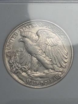 Walking Liberty Half 1947 Frosty Beauty Original Slabed