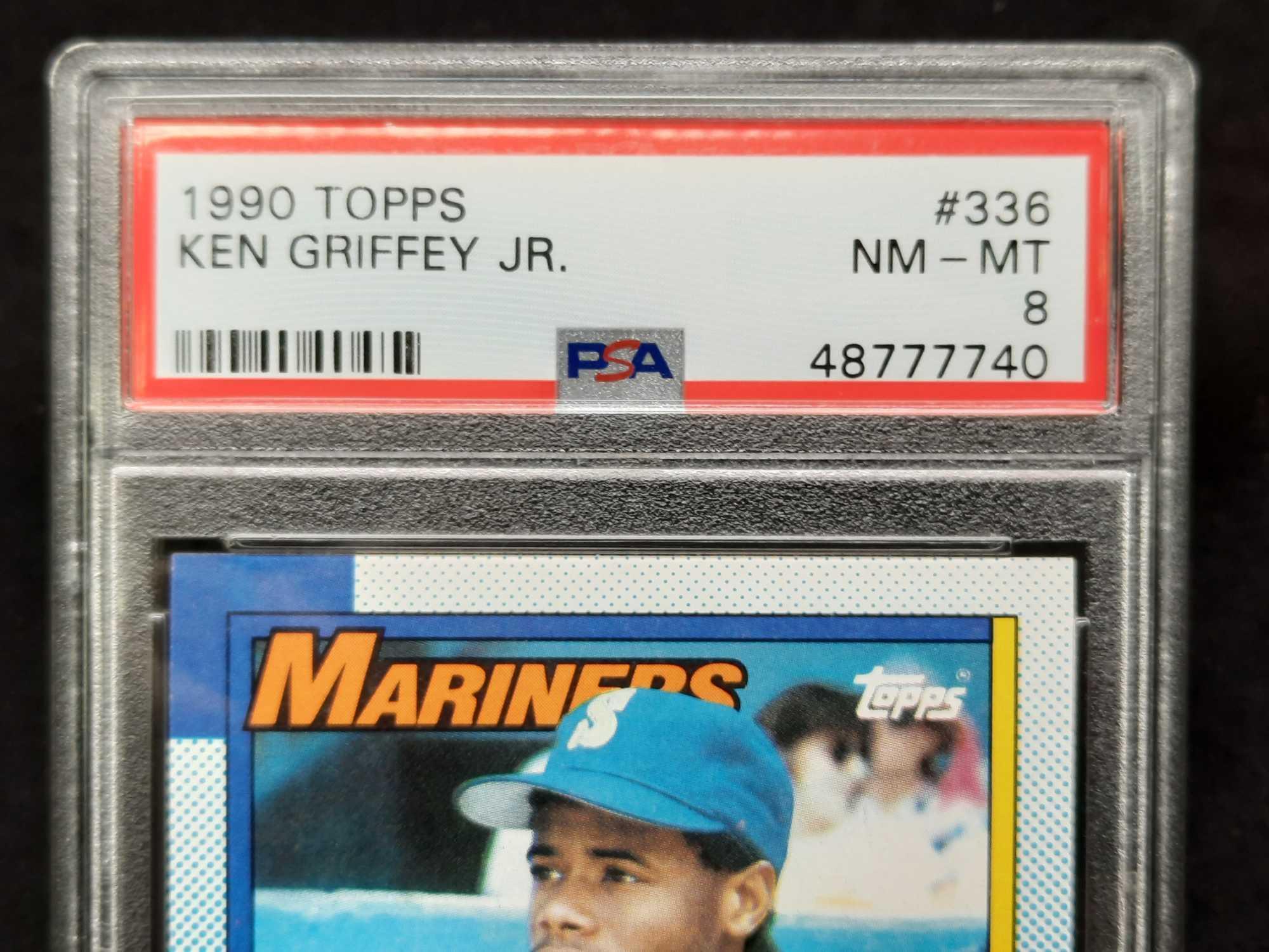 1990 Topps Ken Griffey Jr rookie PSA Card Graded 8 certified premium card baseball