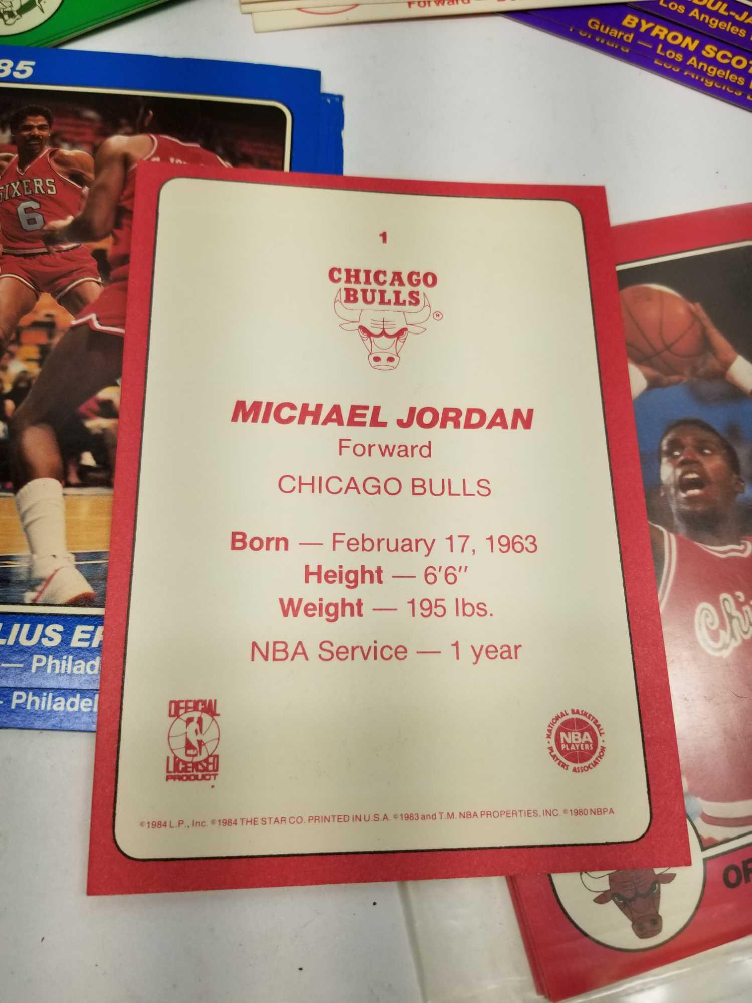 1985 Star 5x7 Cards Jordan Rookie