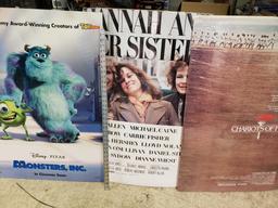 3 lg Movie Posters Monsters Inc Chariots of Fire and Hannah and het Sisters.