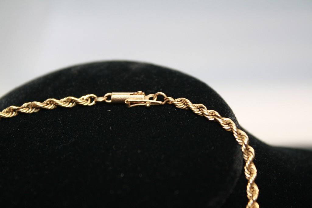 14kt Gorgeous Gold Bracelet Pure 14k Heavy Yellow Gold 5.8g Designer High End Twisted Rope