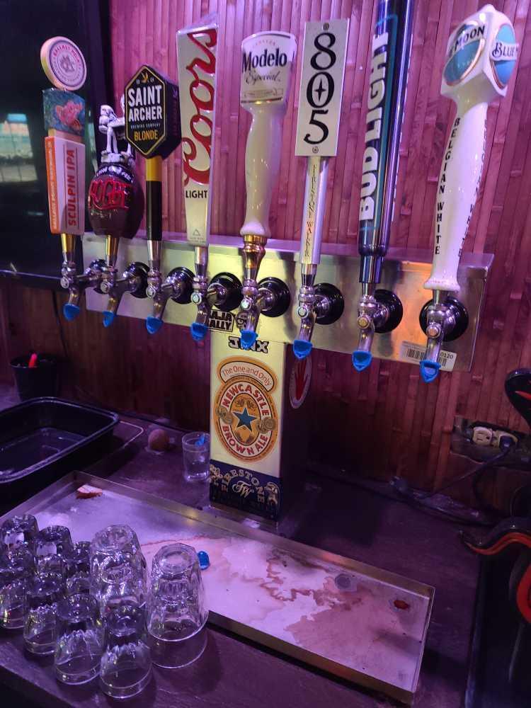 beer dispenser with bar tap handles