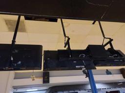 x3 monitors tvs x1 tohisba x2 sceptre and mounts