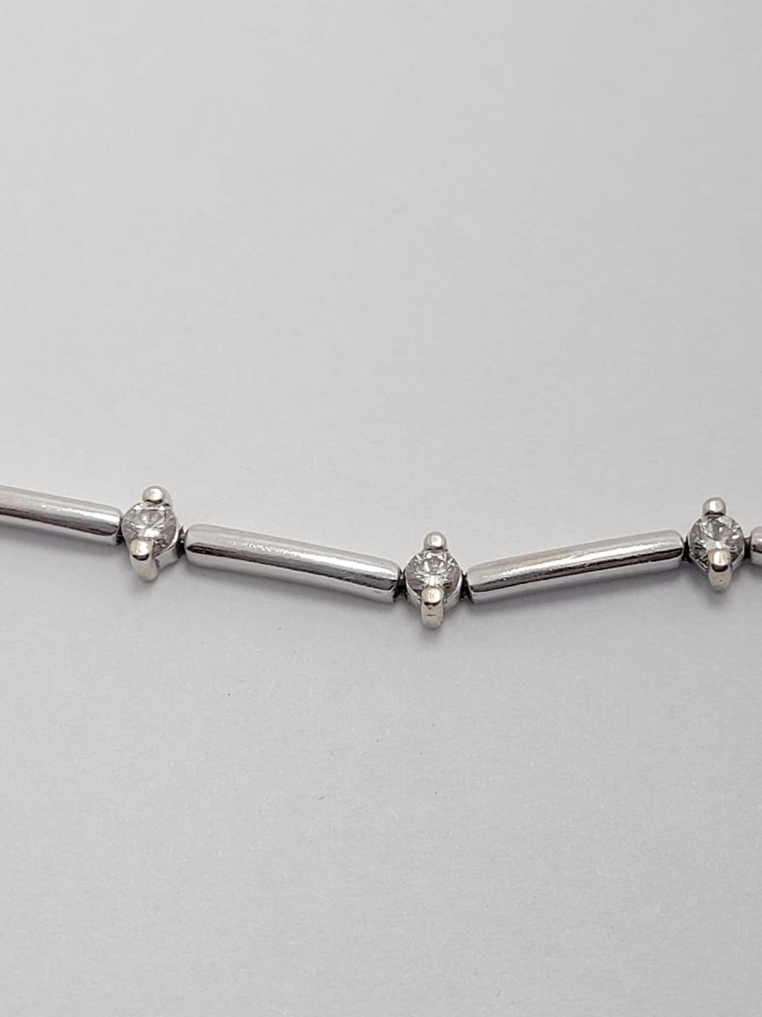 14k white gold diamond bracelet