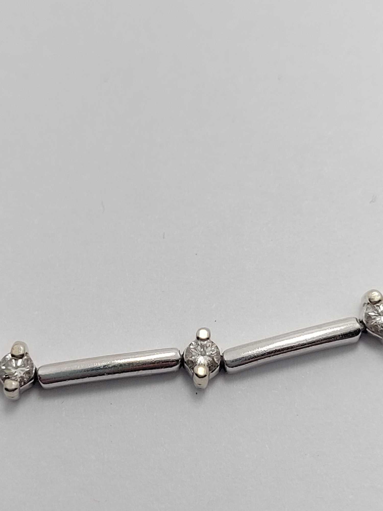 14k white gold diamond bracelet