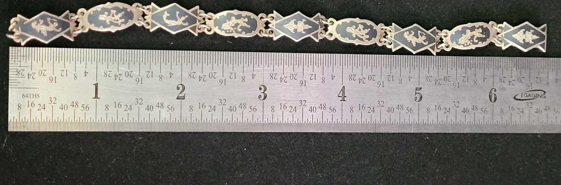 Silver bracelet and pendant