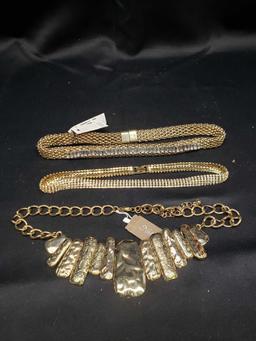 Beautiful Goldtone Choker style necklaces