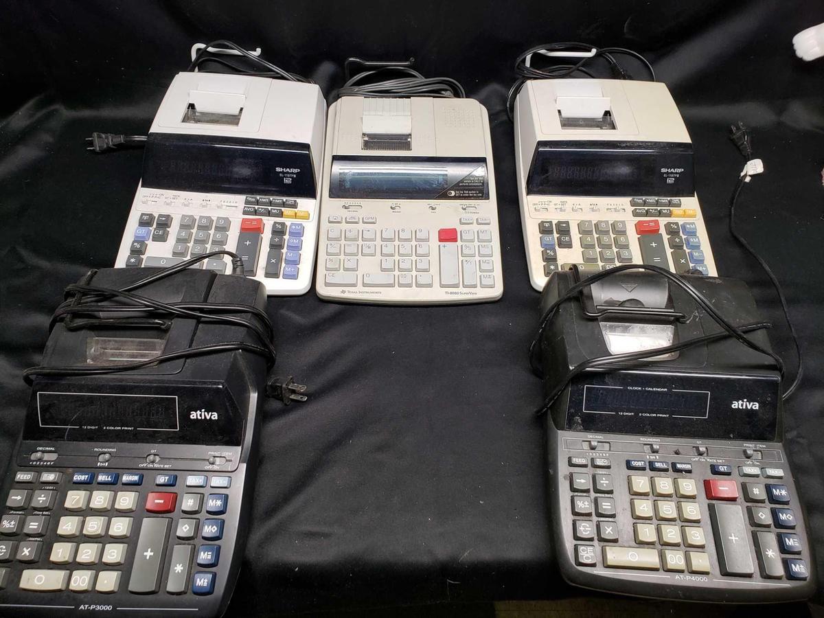 Sharp and Ativa Adding machines