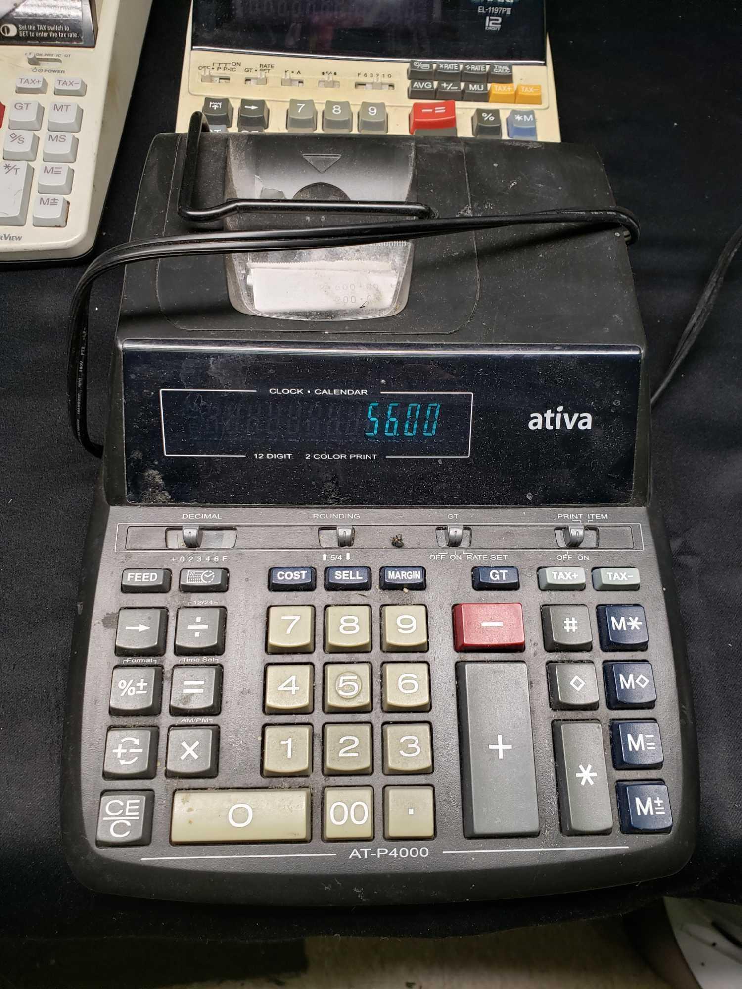 Sharp and Ativa Adding machines