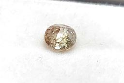 Natural Solitaire Diamond .53ct with ID card Gorgeous Champagne Colored
