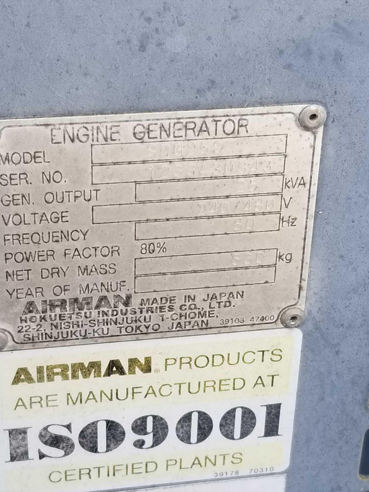 Airman 25 Portable Generator SDG25S no engine