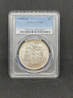 Morgan silver dollar 1904-O MS64 PCGS SLABED FROSTY COIN