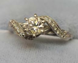 22kt white gold diamond wedding ring set