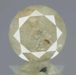 Diamond round .58ct pink/grey natural mined stone with IGR certificate nice larger size stone