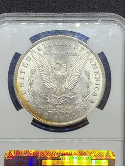 1883-O Morgan silver dollar MS63 Rainbow slab