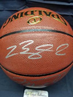 Michael Jordan Lebron James Signed Basketball COA
