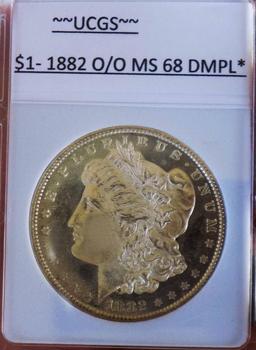 Morgan silver dollar 1882 O/O gem BU DMPL CAMEO MONSTER MIRRORS MS++++++ DDR
