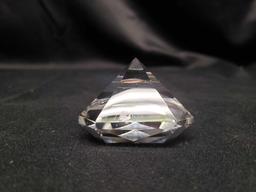 Appears to be Crystal Heart and Diamond cut Paperweights