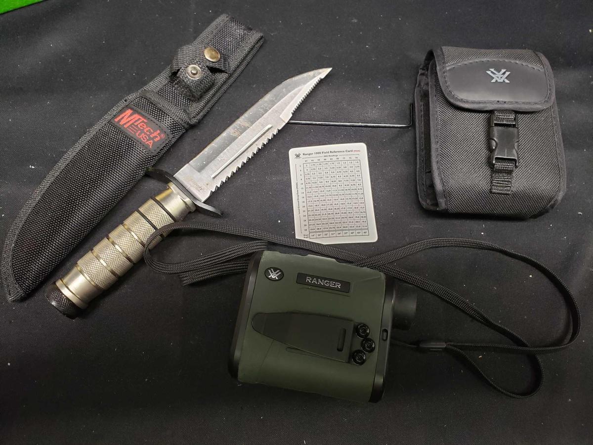 Vortex optics Ranger 1000. MTech Usa Survival knife