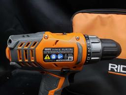 Ridgid Hyper Lithium Ion Li Drill with Battery charger and 2 battery pks. R860052