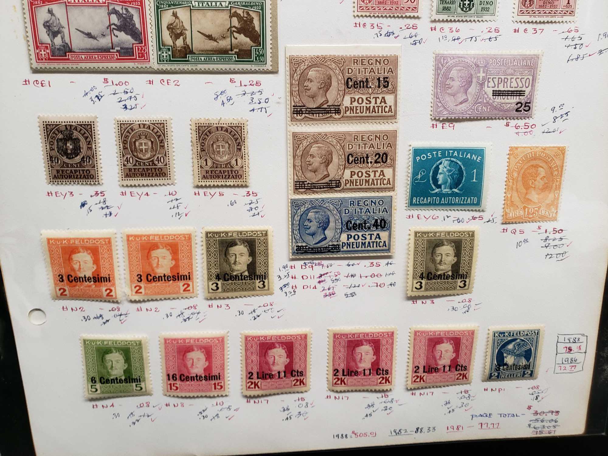 Rare stamps of Italy. Cinouantenario Mazziniano 1922 and more