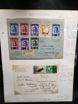 Airmail postage from San Marino special delivery to Levelland Texas. Registered letter to Wein