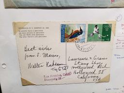 Airmail postage from San Marino special delivery to Levelland Texas. Registered letter to Wein
