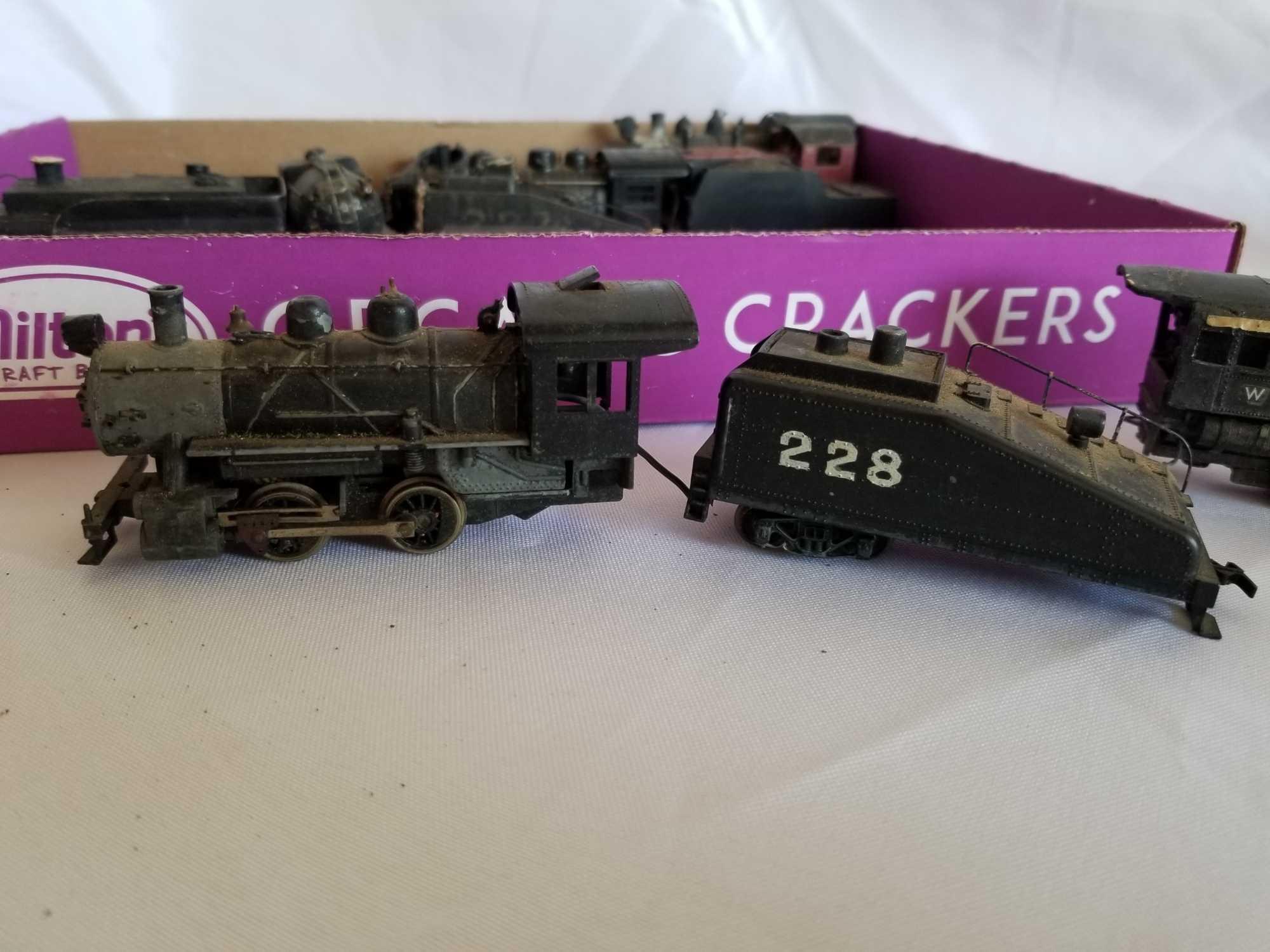 Box Full of Vintage Lionel Marx Train Engines