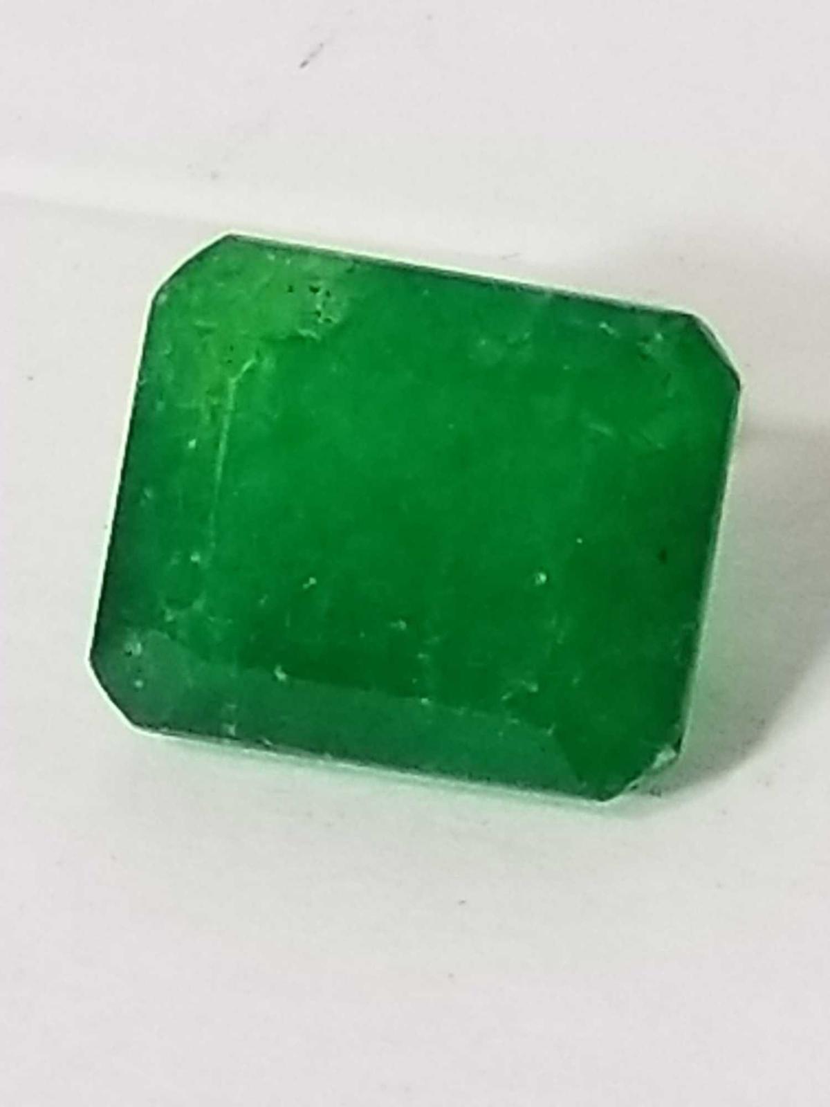 8.87 Ct Natural Green Emerald Cut Emerald GGL Cert